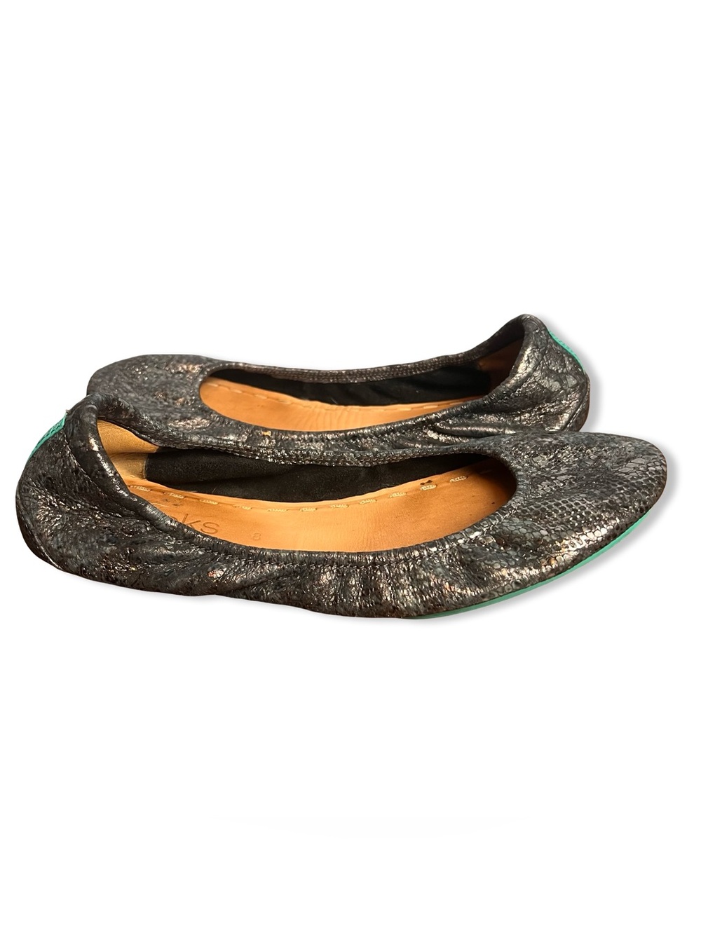 Tieks By Gavrieli Limited Edition Drago Metallic Snakeskin Ballet Flats Sz. 8